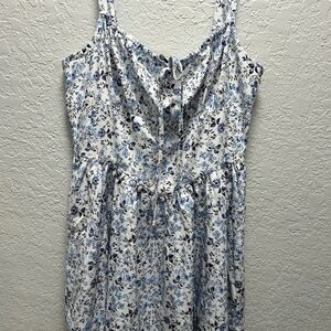 Scarlet Darkness Blue Floral Sundress Medium